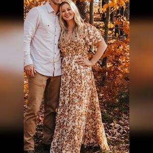 A.L.C. Textured White and Orange Dress